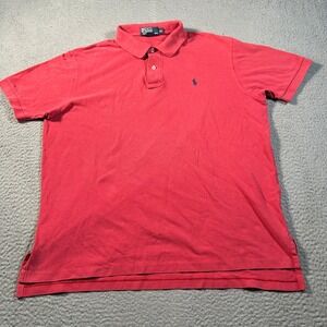 Polo Ralph‎ Lauren Polo Shirt Mens XL Red Cotton Short Sleeve Classic Fit Preppy